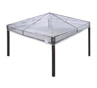 Bâche de rechange pour tonnelle 300 x 300 x 26 cm Transparent PVC | Imperméable, résistant au froid et à la grêle, facile d'entretien, idéal pour l'extérieur