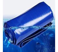 Bâche de Remorque 170 x 390 cm Imperméable et Indéchirable avec Œillets Bâche en Plastique pour Bois, Jardin, Toiture, Piscine, Bleu