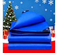 Bâche de Remorque 2.7 x 3.7 m Imperméable et Indéchirable avec Œillets Bâche de Recouvrement pour Bois, Jardin, Toiture, Piscine, Bleu