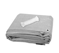 Bâche de Remorque 240 x 660 cm Anti UV Bâche Imperméable D'Extérieur Résistant à La Déchirure Epaisse Densité pour Meubles Camping Voiture Étanche, Argent