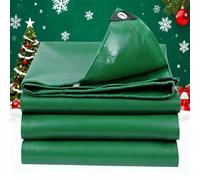 Bâche de Remorque 3.4 x 3.8 m Imperméable et Indéchirable avec Œillets Bâche de Recouvrement pour Bois, Jardin, Toiture, Piscine, Vert