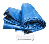Bâche de Remorque 750 x 870 cm Résistante à La Déchirure Housse de Protection Étanche Protection Totale Extra Forte pour Camping et Jardin, Bleu