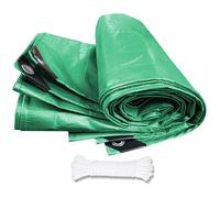 Bâche de Remorque 800 x 990 cm Résistante à La Déchirure Housse de Protection Étanche Protection Totale Extra Forte pour Camping et Jardin, Vert