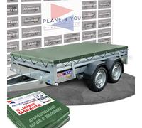 Bâche de remorque BRENDERUP de qualité supérieure - 264 x 134 cm - Étanche - Sur mesure - Vert bronze mat - Vert olive - Camouflage - Armée allemande