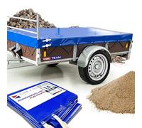 Bâche de remorque plate de qualité supérieure pour remorque de voiture avec cadre en H et Rehling - Résistante aux intempéries - En PVC - Laqué brillant - 680 g - Protection de transport jusqu'à 3,50