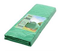 Bâche de Serre de Jardin 3 x 6 m Polyéthylène Imperméable Porte à Fermeture Éclair 12 Fenêtres Protection UV Vert