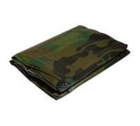 Bâche de sol militaire Univers Du Pro 1,8x3 m 140g/m² - Camouflage verte/noire - Bâche en polyéthylène haute densité - Prête à l'emploi - Résistante à l'eau - Taille L - Pour chasse