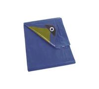 Perel Tools Bâche déperlante 3x6 m rectangulaire polyester 110 g/m², 18 œillets coins renforcés
