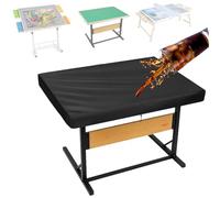 Bâche de Table de Puzzle,Imperméables Housse de Protection pour Table à Dessin avec Sac de Rangement, Coupe-vent Couverture de Tabouret d'artiste avec Cordon de Serra(Size:420D：107*76*20cm,Color:noir)