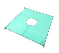 Bâche de Taille D’arbres Imperméable, Trou Central 60cm, PP | Sangles D’angle, Boucles de Fixation, Cordon de Serrage, Transport Facile des Débris, Vert Clair