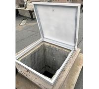 Bâche de terrasse en aluminium avec accessoires d'installation, couvercle de toit imperméable pour terrasse 75 x 75 cm (29,5 x 29,5) pour accès et réparations à l'arbre/sous-sol