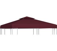 Bâche de toit de pavillon avec conduit de cheminée 310 g/m² 3x3 m bordeaux