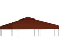 Bâche de toit de pavillon avec conduit de cheminée 310 g/m² 3x3 m Terracotta