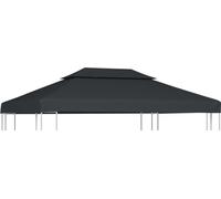 Bâche de toit de pavillon avec conduit de cheminée 310 g/m² 4x3 m Anthracite
