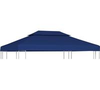 Bâche de toit de pavillon avec conduit de cheminée 310 g/m² 4x3 m bleu