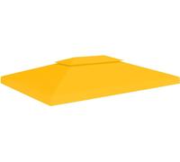 Bâche de toit de pavillon avec conduit de cheminée 310 g/m² 4x3 m Jaune