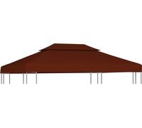 Bâche de toit de pavillon avec conduit de cheminée 310 g/m² 4x3 m Terracota