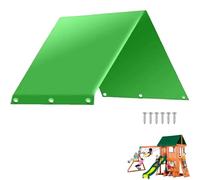 Bâche de toit pour maison de jeu, bâche imperméable pour tour de jeux, aire de jeux, toit de rechange, 132 x 228 cm, auvent de toit extérieur, protection d'ombre pour aire de jeux (vert)