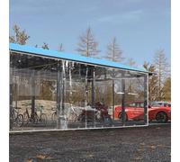 Bâche de tonnelle transparente et imperméable de 2,1 x 3 cm en PVC 500 g/m² pour fourrure et balcon, protection contre la pluie, abri extérieur résistant aux intempéries