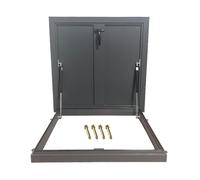 Bâche de trappe de toit en métal résistant aux intempéries - Plaque d'accès au gaz avec poignée et joint en caoutchouc - Porte d'accès grenier et sous-sol (95 x 75 cm)