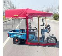 Bâche De Tricycle Électrique, Vêtement Tricycle Toutes Saisons Entièrement Fermé, Benne Protection Respirante Et Portable pour Véhicule avec Fermeture Éclair(Red,110*90cm)