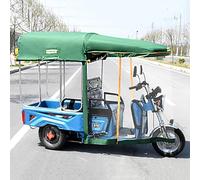 Bâche De Tricycle Électrique, Vêtement Tricycle Toutes Saisons Entièrement Fermé, Benne Protection Respirante Et Portable pour Véhicule avec Fermeture Éclair(Green,120*95cm)