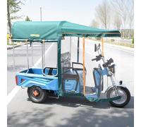 Bâche De Tricycle Électrique, Vêtement Tricycle Toutes Saisons Entièrement Fermé, Benne Protection Respirante Et Portable pour Véhicule avec Fermeture Éclair(Blue,100*90cm)