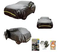 Bâche de voiture respirante, anti-poussière, imperméable, molletonnée, pour le soleil et la pluie, compatible avec Tesla Model X, plaid avec fermeture éclair latérale, taille XXL, L 572 x L 215 x H