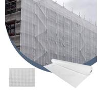 Bâche d'échafaudage avec œillets - Difficilement inflammable (DIN4102 B1) - 2,70 m x 20 m - 200 g/m² - Bâche de protection pour échafaudages de construction, chantiers et couvertures et jardin