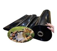 Bâche d'étang en HDPE Doublure D'étang Noir Étang Liner d'épaisseur 0.35mm Membrane De Jardin étanche Peaux Piscine de Dimensions pour Les Poissons,ni pour Les Plantes,aux intempéries (1×1m)