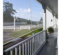 Bâche d'extérieur imperméable transparente en PVC anti-poussière pour pergola et tonnelle Installation facile 144,8 x 160 cm Idéal pour les terrasses et les espaces extérieurs