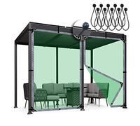 Bâche d'extérieur transparente imperméable 6 x 2,7 m - Abri pliable avec cordons élastiques pour camions, terrasses et clôtures