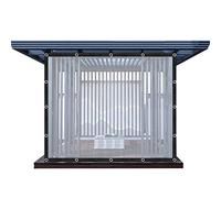 Bâche d'extérieur transparente imperméable - Auvent transparent pour pergola de jardin et terrasse - 6 x 6 m - Abri de pluie pliable résistant aux intempéries pour événements et rassemblements