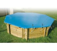 Bâche d'hiver et de sécurité pour piscine bois - UBBINK - Octogonale 400x610 - Epaisseur 550gr - Conforme NF P 90-308