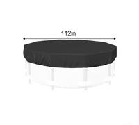 Bâche d'hiver pour piscine hors sol Installation simple Fixation par bandes en caoutchouc et sangles 112 x 112 cm