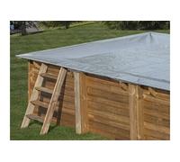 Bâche d'hivernage pour piscine bois carrée 3,05 x 3,05 m - Sunbay