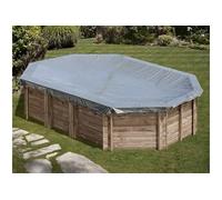 Bâche d’hivernage pour piscine bois Sunbay octogonale allongée Modèle - Avocado 6,56 x 4,56m octogonale allongée