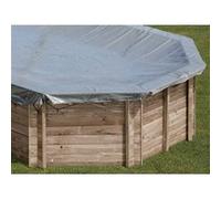 Bâche d'hivernage pour piscine bois ronde Ananas Ø 4,28 m - Gré Gris G