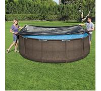 Bestway 58037 Bâche 4 Saisons pour Piscine Hors Sol Ronde Diamètre 360 cm ou 366 cm