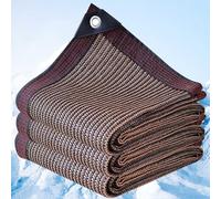 Bâche d'ombrage à 70 % en tissu marron avec œillets en maille durable pour serre, jardin, cour, résistante aux UV, 2 x 13 m