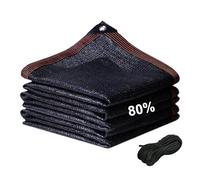 Bâche d'ombrage à 80 % pour serre, terrasse et poulailler - Maille noire durable avec œillets - Parfaite pour la protection des légumes et des plantes (3 x 9 m)