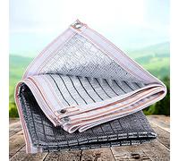 Bâche d'ombrage à 85 % en feuille d'aluminium réfléchissante avec œillets pour serre, cour, toit - 1 x 4 m
