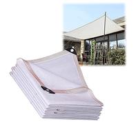 Bâche d'ombrage à 90 % en maille résistante aux UV avec œillets pour pergola, serre et plantes - 4 x 6 m, blanc