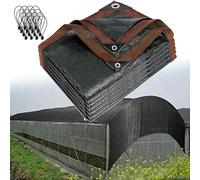 Bâche d'ombrage de jardin en maille résistante aux UV avec œillets, idéale pour serre, plantes, poulailler, grange et chenil, noir, 0,9 x 4,9 m