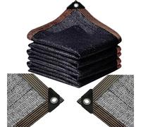 Bâche d'ombrage en maille pour terrasse, serre, pelouse, chenil, poulailler, facile à accrocher, résistante aux UV - 3,7 x 9,1 m - Noir