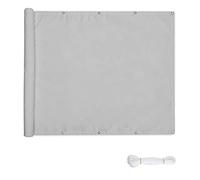 Bâche d'ombrage imperméable de 1,3 x 10 m - Rouleau de bâche de protection UV avec œillets et cordes pour balcon, jardin, piscine - Solution de couverture d'extérieur gris clair
