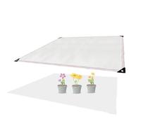 Bâche d'ombrage pour jardin d'extérieur en tissu avec œillets - Bâche en maille blanche pour pergola et serre, 6,1 x 6,1 m, parfaite pour une utilisation sur la pelouse et la terrasse