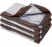 Bâche d'ombrage réfléchissante 5 x 8 m - Tissu de protection UV avec œillets pour pergola, serre, jardin, protection contre le soleil - Auvent extérieur - Argenté