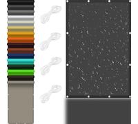 Bâche D'Ombrages Voiles Solaire 0.5 x 4.5 m 98% UV Protection,Polyester, Rectangulaire Toile Ombrage Imperméable avec 4 X Cordes de 1.5M pour Patio Jardin Terrasse, Gris Foncé