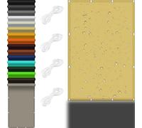 Bâche D'Ombrages Voiles Solaire 3.5 x 6 m 98% UV Protection,Polyester, Jardin Bâche d'ombrage avec 4 X Cordes de 1.5M pour Patio Jardin Terrasse, Couleur Crème